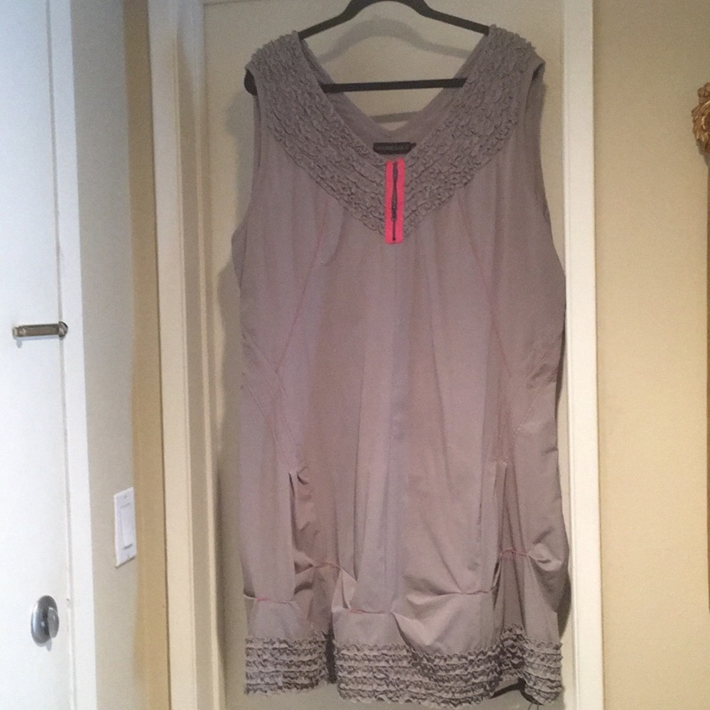 French Dress Zulily European Style Gathered Gray